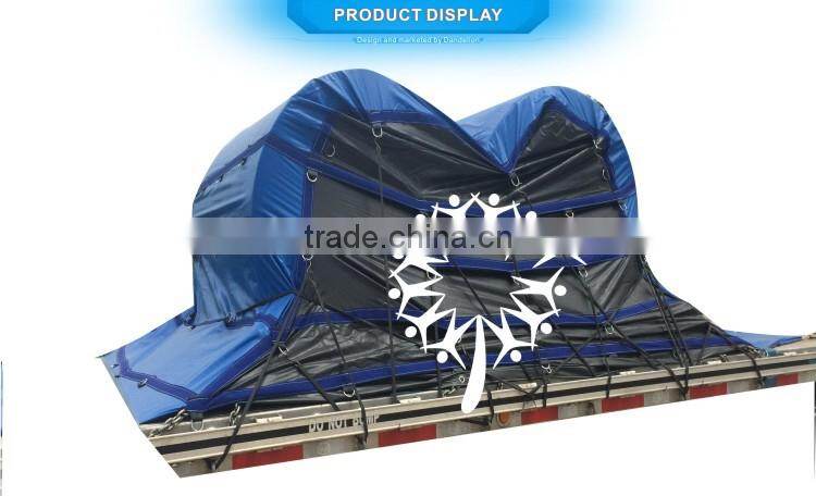 7' Round x 4' Across Flat Coil Tarp w/ Side Flaps for Flatbed Truck