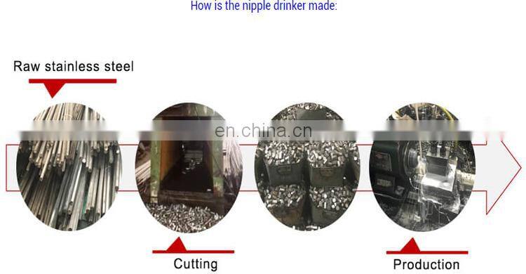 Stainless steel bite ball nipple drinker for pigs swine hog