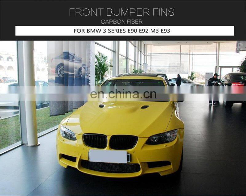 Carbon Fiber Front Canards Bumper Fins for BMW E9x E90 E92 E93 M3 2005-2013