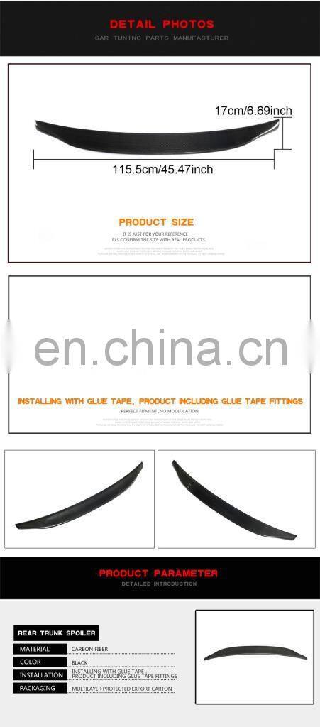 Carbon Fiber Rear Ducktail Wing Spoiler for Audi A6 C6 4-Door 2005-2011