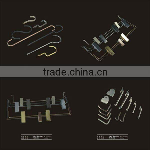 MH-02 round metal hooks square cross bar with clips hanger