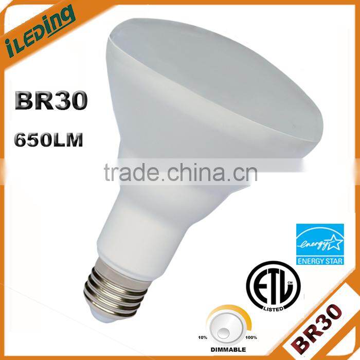 ETL energy star Dimmable LED bulb BR30