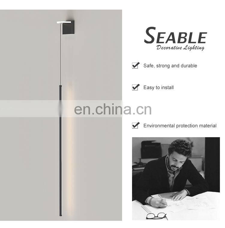 New Listed Indoor Decoration Black Aluminum Acrylic Bedroom Living Room Modern LED Wall Lamp