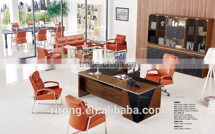 Modern metal armrest design italy leather office sofa