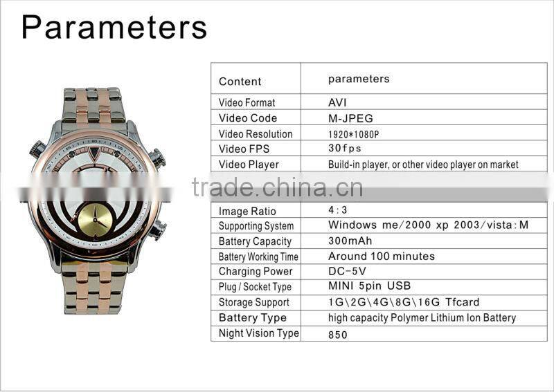 Cheapest DVR hidden camera watch 4GB Mini HD night vision Watch Video Recorder Hidden Watch Camera 908-S