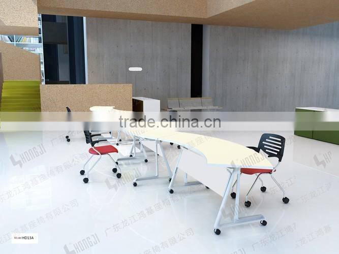 Aluminium alloy leg wooden folding conference table HD13B