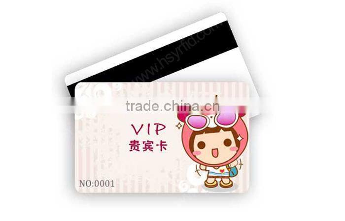 OEM pvc card signature stripe rfid magnetic stripe card