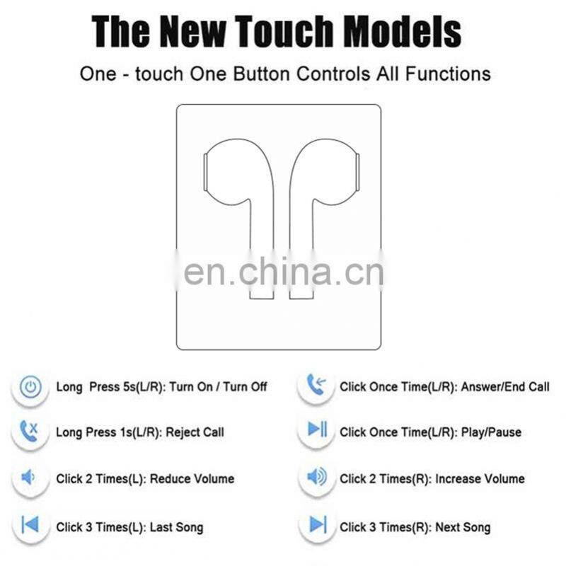 2020 Blue tooth 5.0 earbuds tws inpods i12 tws wireless earphone Headphone touch control