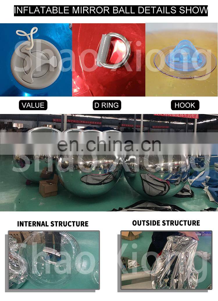 60cm Custom Large Mini Silver Inflatable Disco Lights Mirror Ball Inflatable Hot Air Balloon Disco Ball PVC Mirror Disco Ball