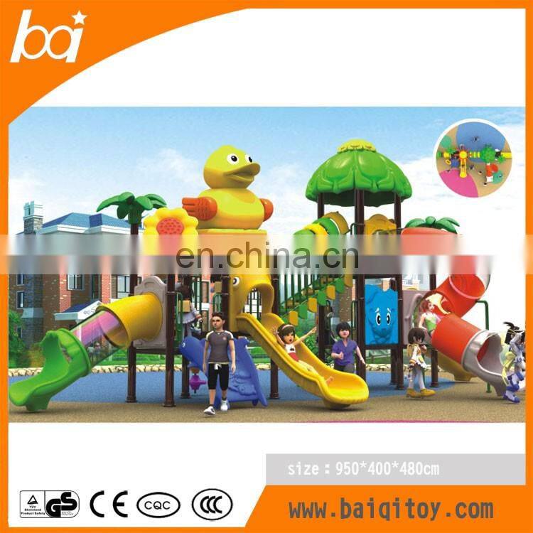 kids gym outdoor child playground equipment prices Playground Swing Set With Plastic Slide