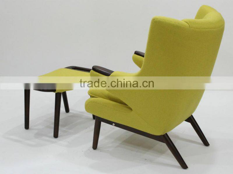 replica classic fiberglass material cashmere Hans J. Wegner PP19 The Teddy Bear Chair with ottoman