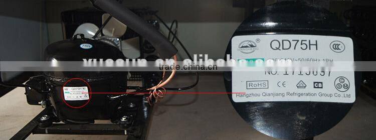 AD-1.8A-2 sliding curve glass door seafood cooler