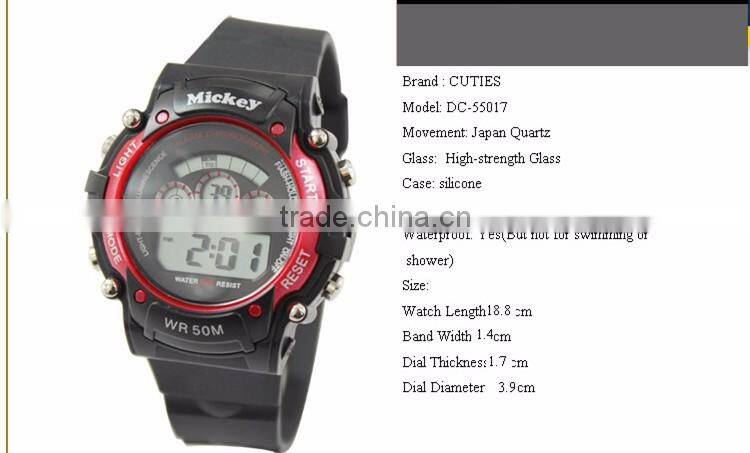 Popular Pink Children Kids Students Teenagers Lovely Sports Xmas Gift Hours Digital LED Wrist Hand Watches, Free & Drop Shipping