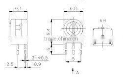 3329X single turn trimmer potentiometer 100K ohm