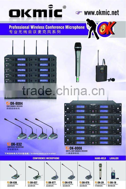 UHF wireless conference microphone/wireless conference system(8*32channels)