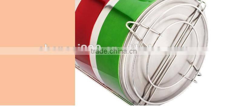 metal stainless steel 4 layers compartment lunch box/ hand pot with foldable handle/ food carrier
