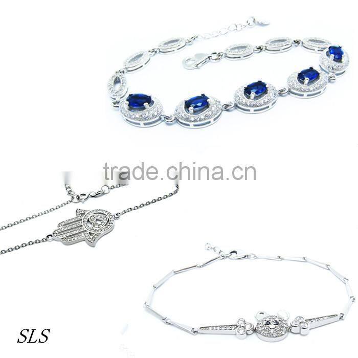 925 silver jewelry wholesale women's fashion square prong setting green stones stud earrings