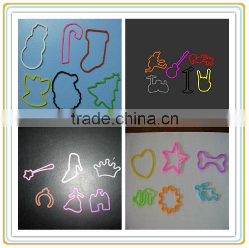 funny silicone rubber elastic bands for children education