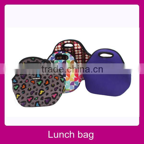Made in China Neoprene freezable lunch bag with zip closure