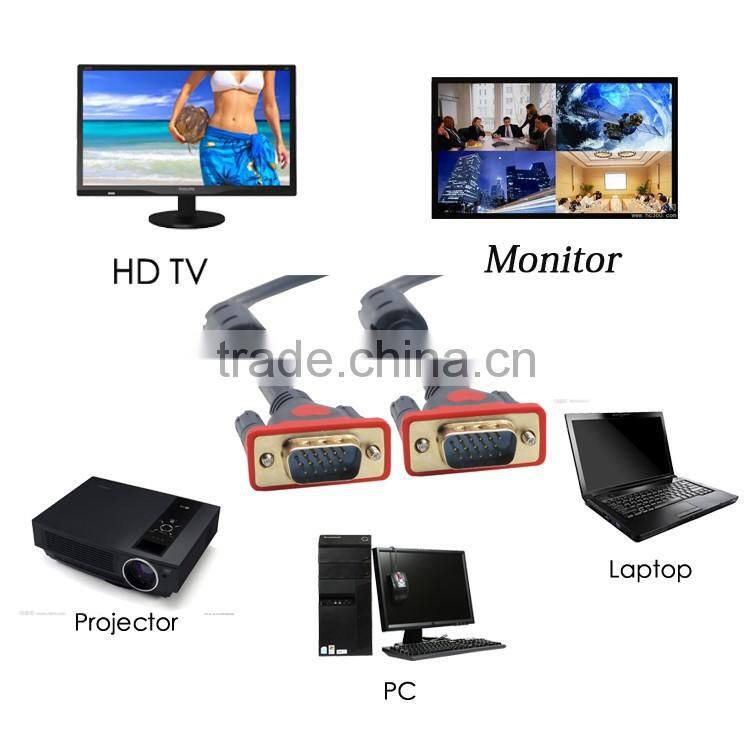 Wholesales full copper vga cable 20m full copper vga extension cable for multimedia
