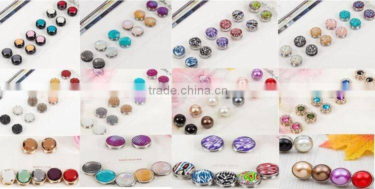 Crystal Gifts The New Muslim Scarf Accessories Mixed Colors Rhinestone Magnet Brooch PDJ0083