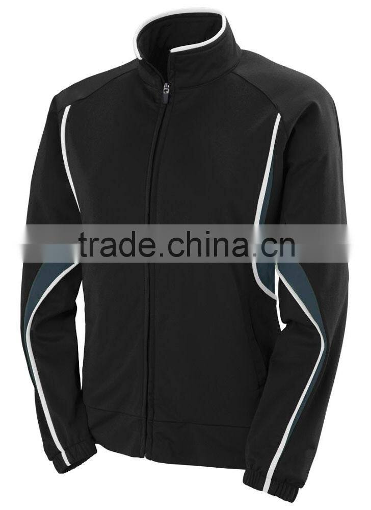 Custom team wear track suit full zipper/two side pocket sublimation printing