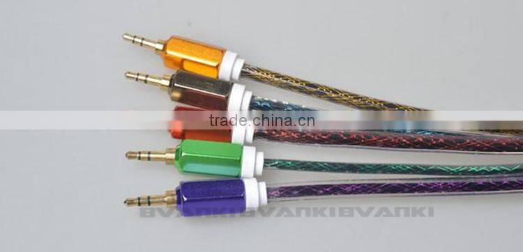 Cheap Transparent Crystal Audio Cable For Aux Stereo Cable,3.5mm Aux Cable / Audio Cable / Video Cable With Hexangular Design