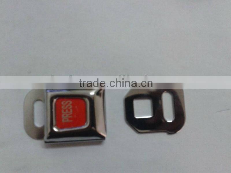 Metal car seat belt buckle