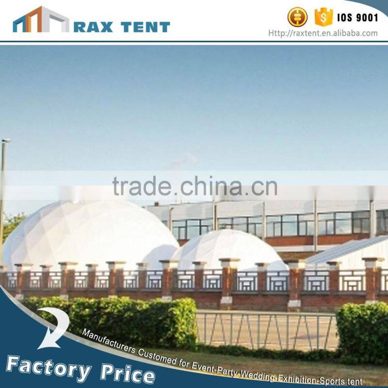 Geodesic dome tent Event dome tent White PVC cover wedding tent 2 room for sale