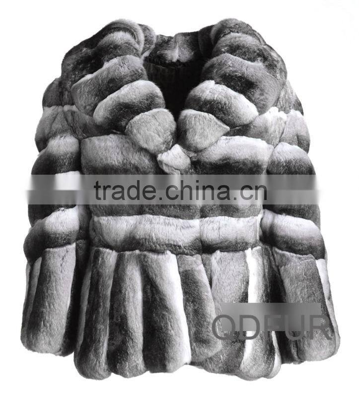 QD23117 chinchilla Fur Jacket