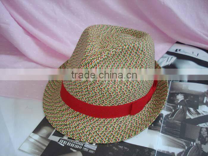 summer straw paper hat for lady