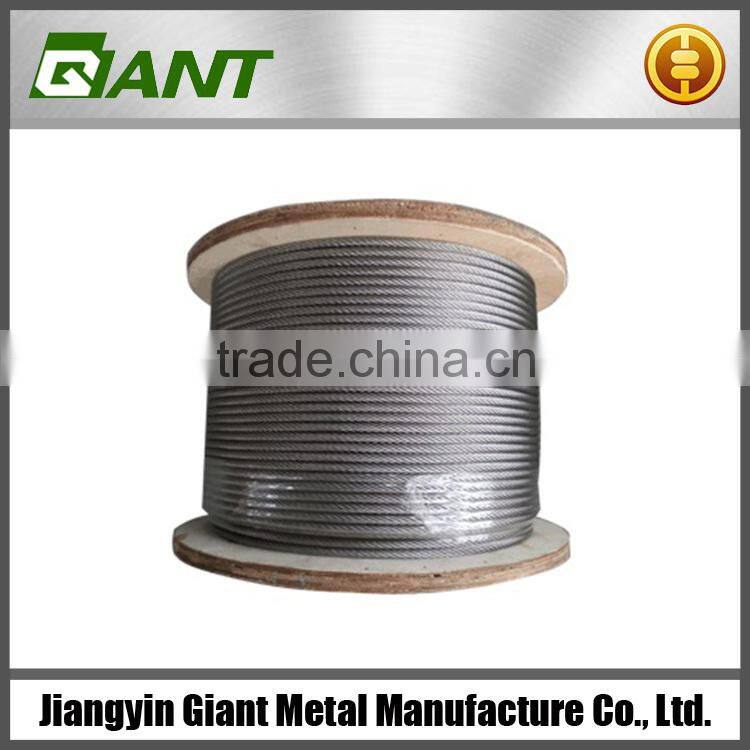 16mm 7*7 steel wire rope for elevator