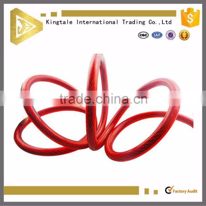 Industrial usage 7X7 Structure Red Coated PVC Steel Cable