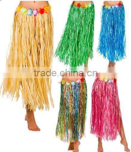 Hawaiian elegant style fancy grass dress costume accessory with beautiful flowers for girl BWG-4057