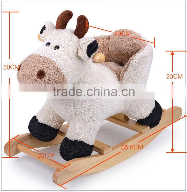 2015 Newest rocking toy plush sheep rocking chair toy for kids