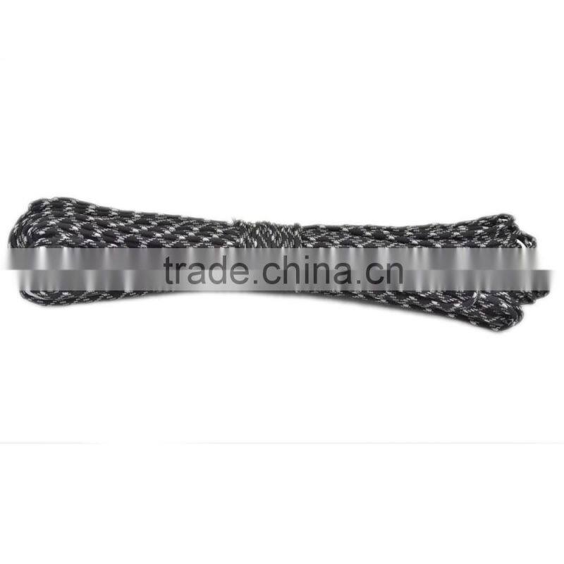 3 reflective tracer & 3 Glow in dark tracer Military Grade 550 Paracord 1000 spool parachute cord