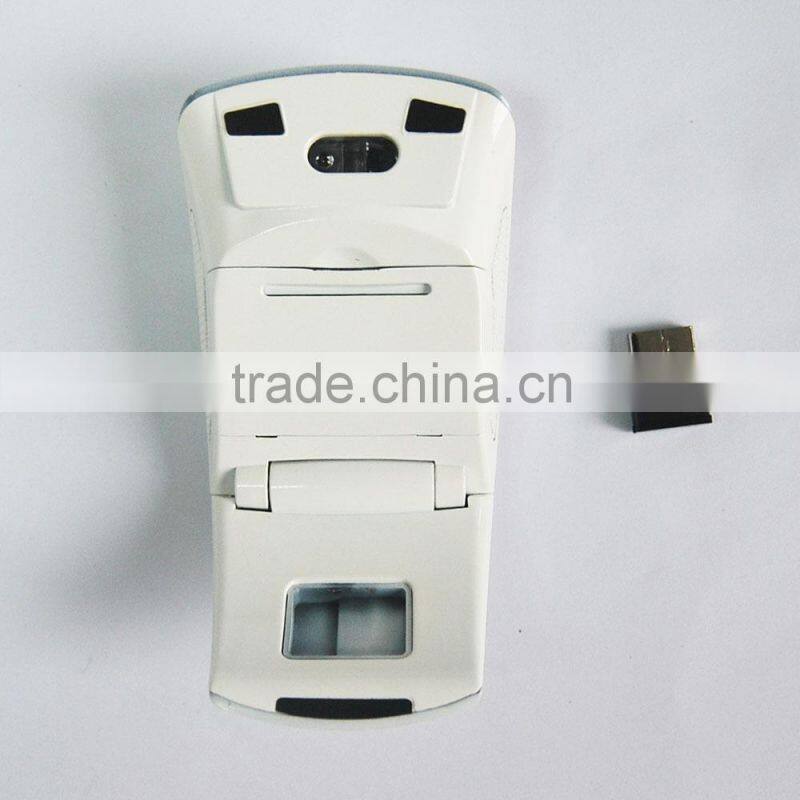 2015 arc folding mouse wireless with 1-year warranty and 3 million times click life as promotional gift