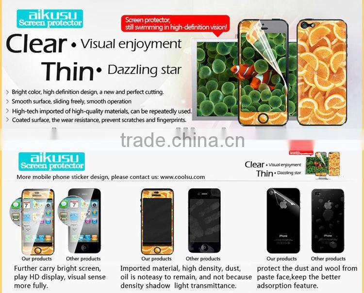 Back and front screen protector for samsung galaxy anti-scratch anti-dust and waterproof