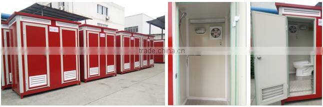 hot sale biodegradable landwasher mobile environmental container toilet with trailer