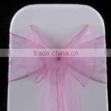 cheap wholesale hot selling chair hood/fancy champagne gold organza chair sash/chair sash for wedding banquet hotel
