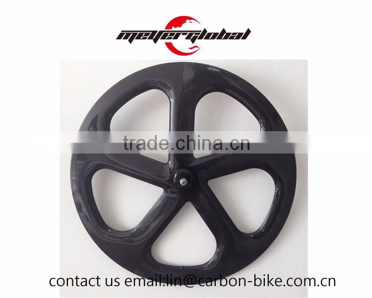 MeyerGlobal best quality 700C chinese 5 spoke carbon track fixie wheels single speed T800
