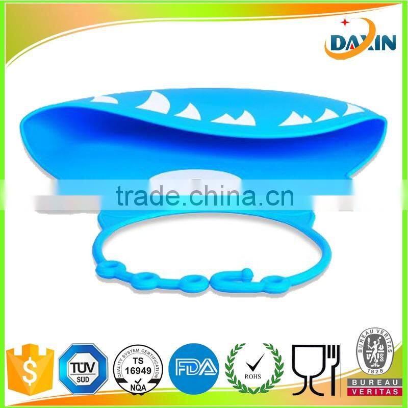 Waterproof comfortable easily wipes clean silicone baby bib