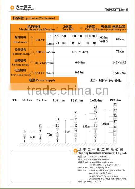 Luffing crane TL360-20 (Russian standard)