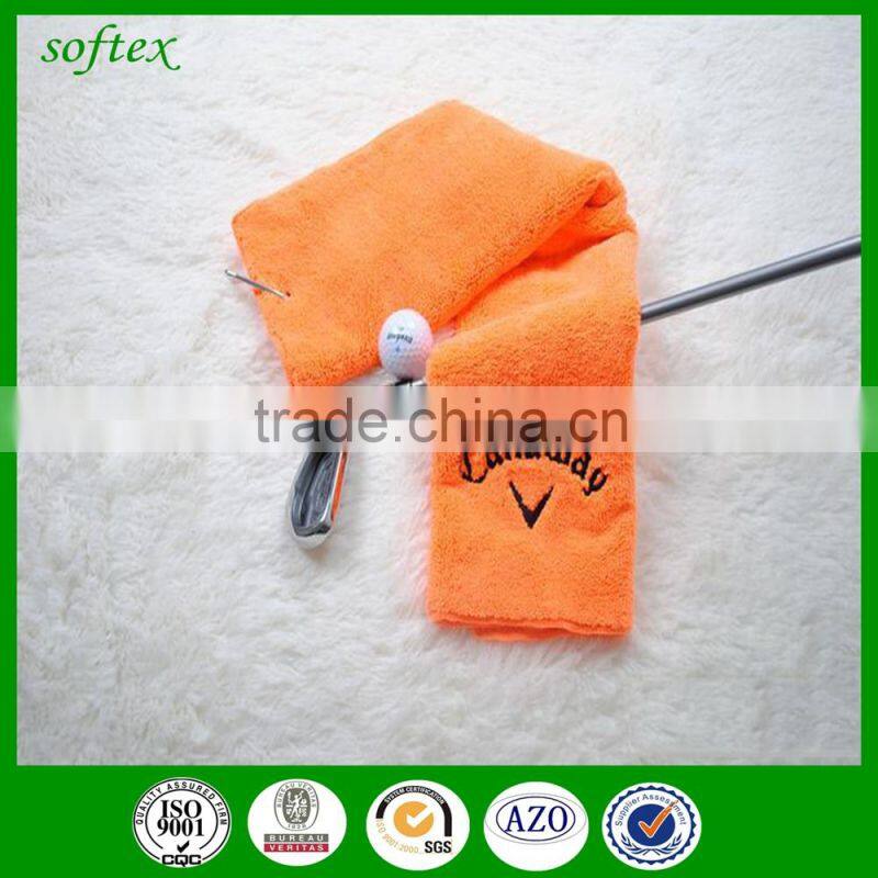 40x60cm 140g age group 100% cotton golf towel custom logo with embroidery