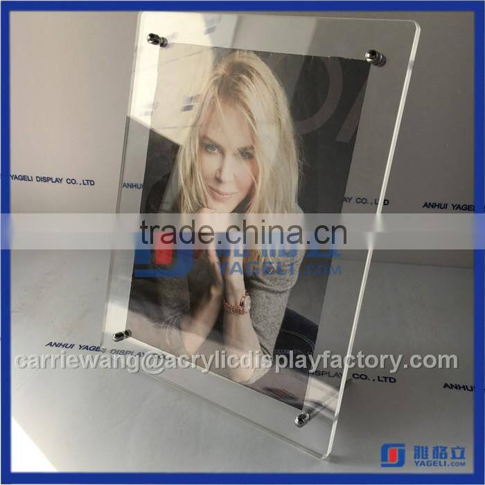 Acrylic photo frame Double-side magnetic crystal clear picture photo frame
