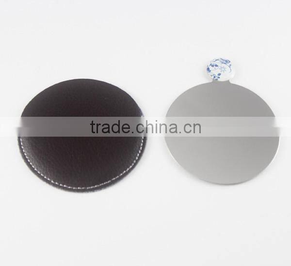 non-breakable gift metal mirror plain metal mirror wallet sized