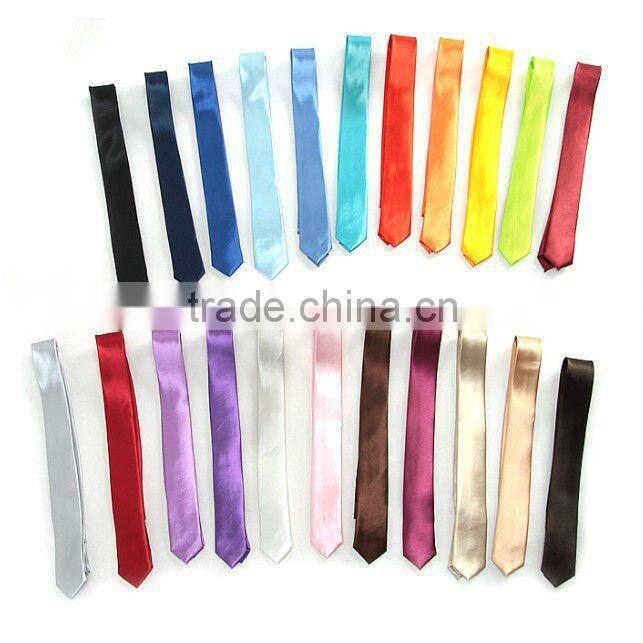 Popular unicolor tie colorful skinny tie