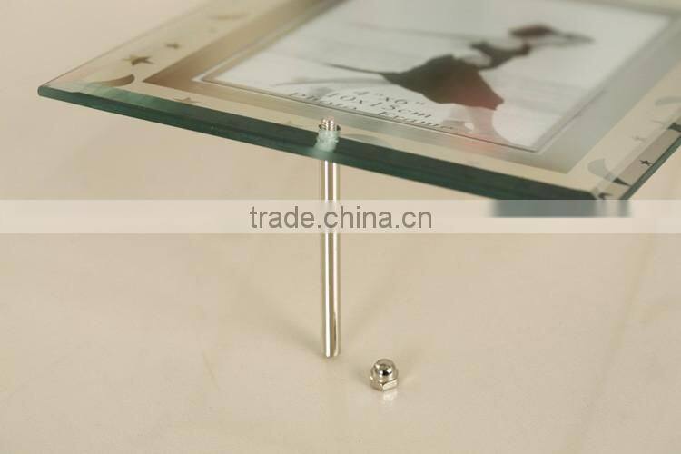 Custom crystal glass photo frame wholesale glass picture frames
