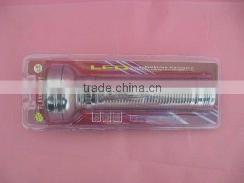 Metal battery led flashlight