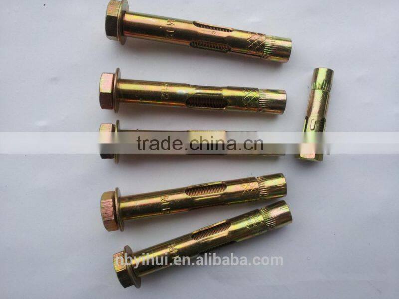 Galvanized Sleeve Anchors with hex flange nuts